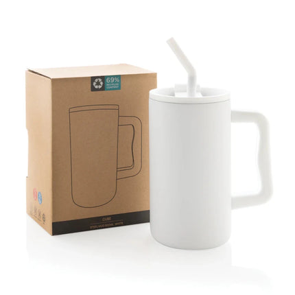 Cube RCS certified recycled steel mug 800ml - hospitality