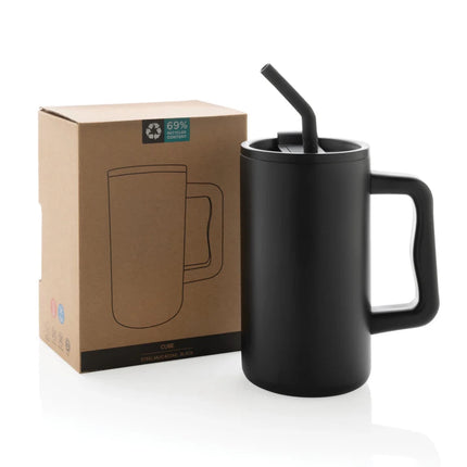 Cube RCS certified recycled steel mug 800ml - hospitality