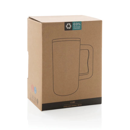 Cube RCS certified recycled steel mug 800ml - hospitality