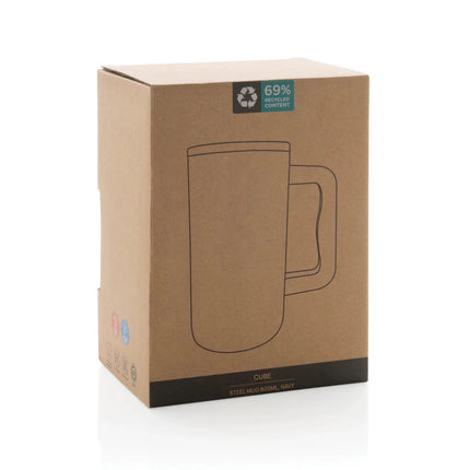 Cube RCS certified recycled steel mug 800ml - hospitality