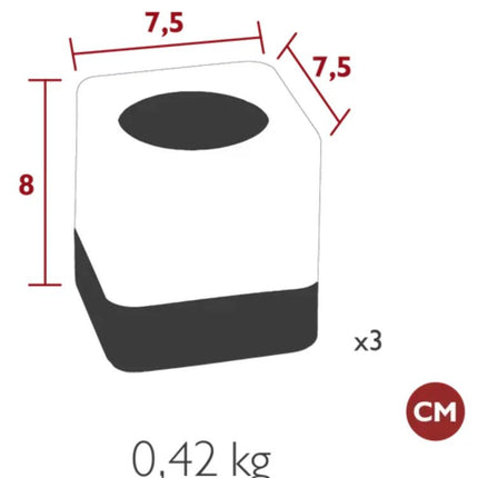 CUUB Set of 3 Tealight Holders 8 cm - hospitality