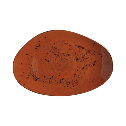 Dahlia organic shape plate, 350x210mm - hospitality