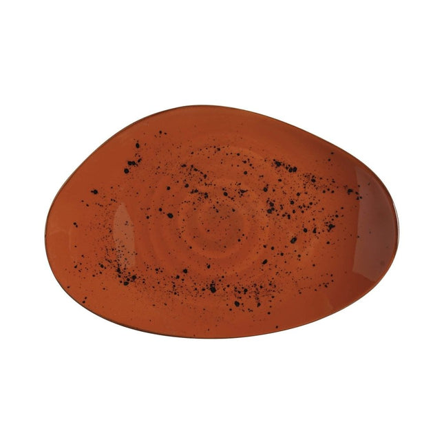Dahlia organic shape plate, 350x210mm - hospitality