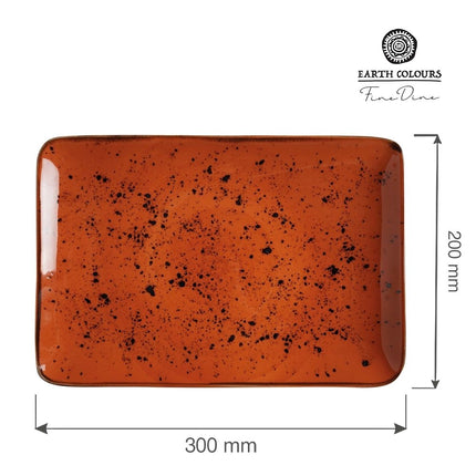 Dahlia rectangular plate, 300x200mm - hospitality