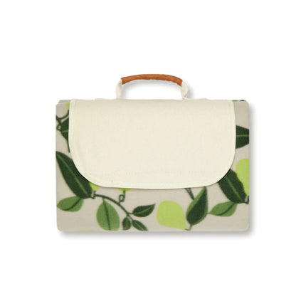 Day Collection GRS RPET Picnic Blanket In Plush Fleece With Cotton Canvas And Faux Leather Trim - hospitality