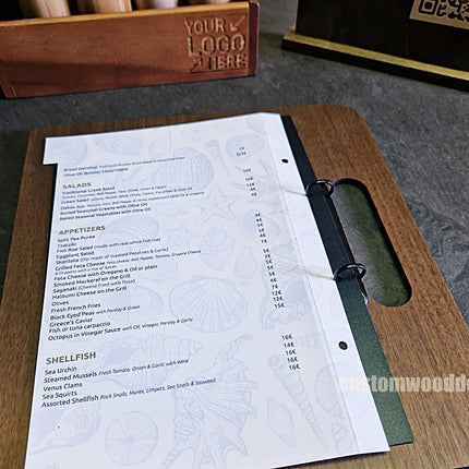 Set of 20 A4 chalkboard chopping boards with ring binder from Securit, featuring black surfaces and metal rings for easy organization.