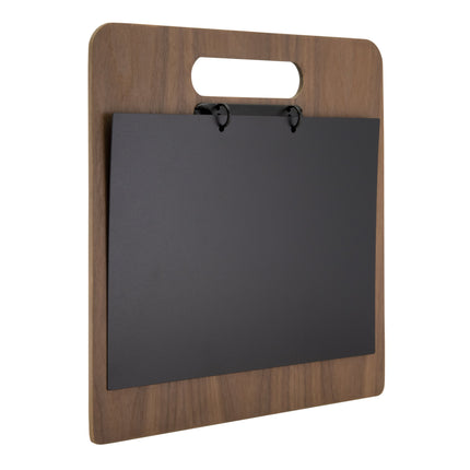 Securit chalkboard chopping boards with ring binder, set of 20 A4-sized boards for notes or menus, stacked with rings visible.