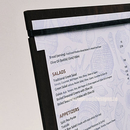 Securit 20 x Tablet Menu displays, 32x22cm, showcasing sleek menu boards ideal for restaurant or cafe menu presentation.