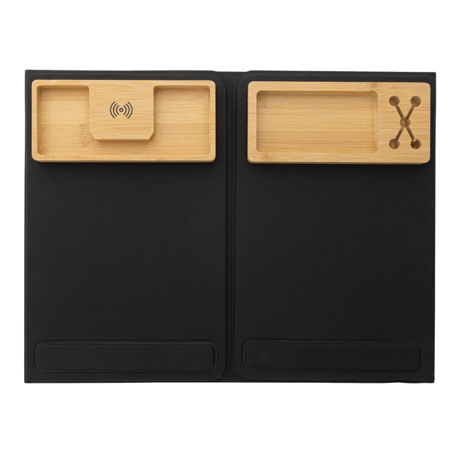 Foldable desk organiser with laptop stand pack of 10 Custom Wood Designs default-title-foldable-desk-organiser-with-laptop-stand-pack-of-10-53613417464151