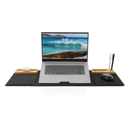 Foldable desk organiser with laptop stand pack of 10 Custom Wood Designs default-title-foldable-desk-organiser-with-laptop-stand-pack-of-10-53613419757911