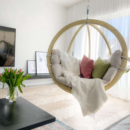 Globo Wooden Hanging Chair – Outdoor Swing Seat for Hotels & Spas | CWDH Ireland