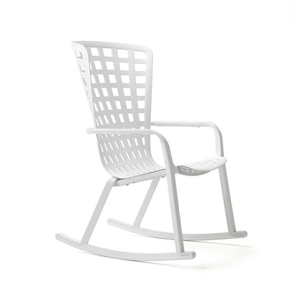 Nardi Folio Rocking outdoor chair polypropylene high-back integrated footrest rocking motion outdoor garden