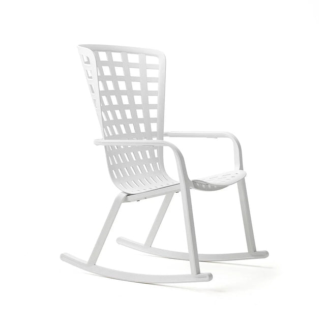Nardi Folio Rocking outdoor chair polypropylene high-back integrated footrest rocking motion outdoor garden