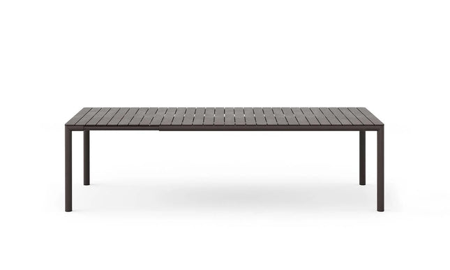 Nardi Tevere 210 extendable outdoor table antracite regeneration polypropylene slatted top outdoor dining