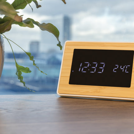 Wooden bamboo LED clock pack of 25 Custom Wood Designs __label: Multibuy default-title-wooden-bamboo-led-clock-pack-of-25-53613173211479