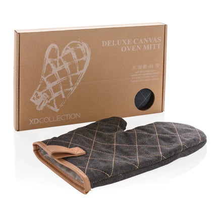 Deluxe canvas oven mitt - hospitality
