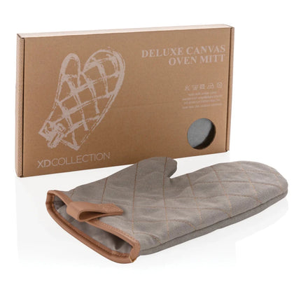 Deluxe canvas oven mitt - hospitality