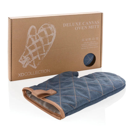 Deluxe canvas oven mitt - hospitality