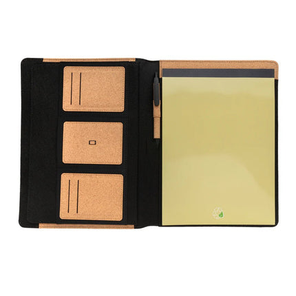 Deluxe cork portfolio A4 with pen - hospitality
