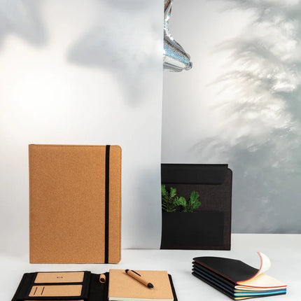 Deluxe cork portfolio A4 with pen - hospitality