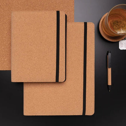 Deluxe cork portfolio A4 with pen - hospitality
