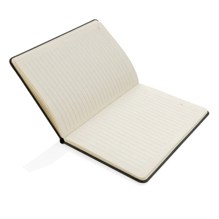 Deluxe hardcover PU notebook A5 with phone and pen holder - hospitality