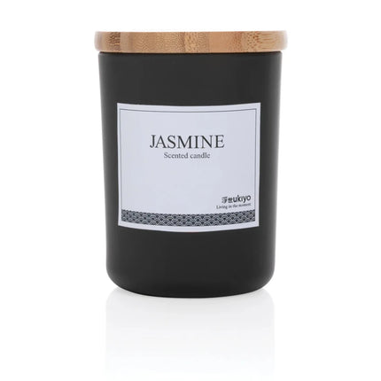 Deluxe scented candle with bamboo lid - hospitality
