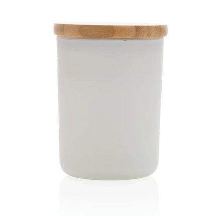 Deluxe scented candle with bamboo lid - hospitality