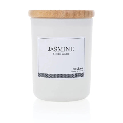 Deluxe scented candle with bamboo lid - hospitality