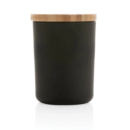 Deluxe scented candle with bamboo lid - hospitality