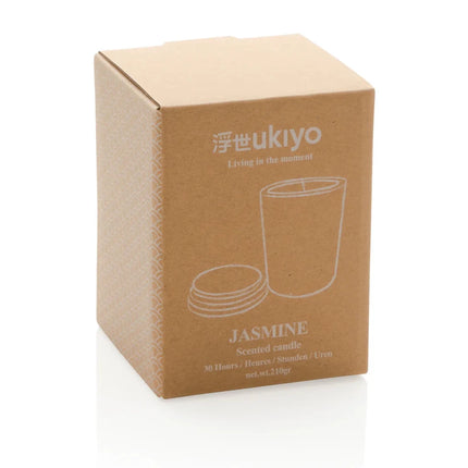 Deluxe scented candle with bamboo lid - hospitality