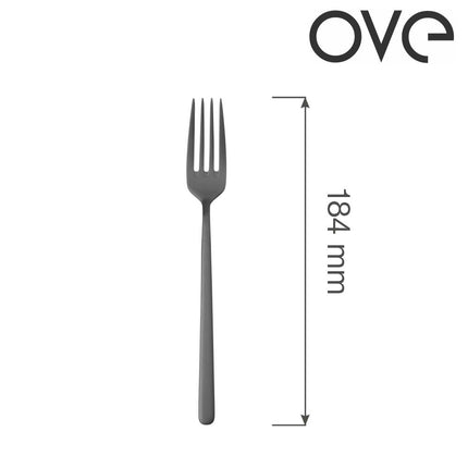 Dessert fork Amarone Black, OVE, 184 mm - hospitality