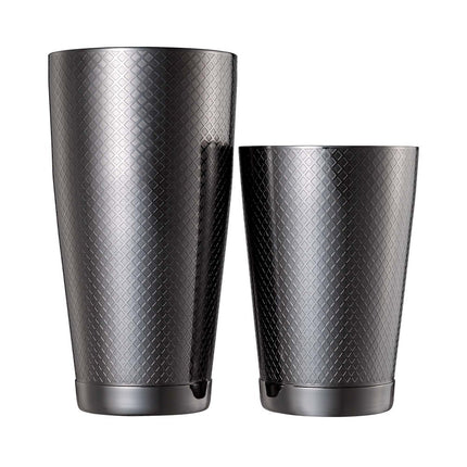 Diamond Lattice shaker/tin set, black, Barfly, 830/530ml - hospitality