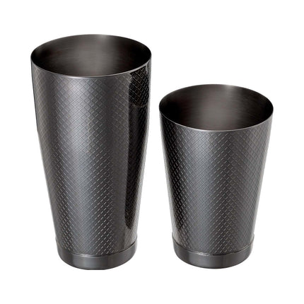 Diamond Lattice shaker/tin set, black, Barfly, 830/530ml - hospitality