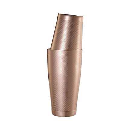 Diamond Lattice shaker/tin set, copper, Barfly, 830/530ml - hospitality