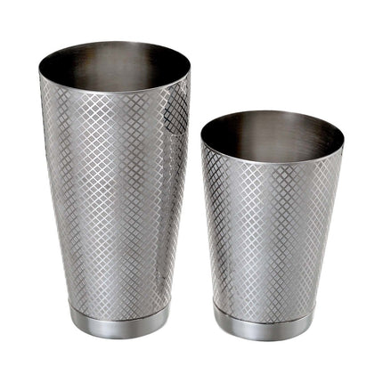 Diamond Lattice shaker/tin set, stainless steel, Barfly - hospitality