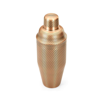Diamond Lettice Japanese style 3-piece cocktail shaker, antique copper, 700ml - hospitality