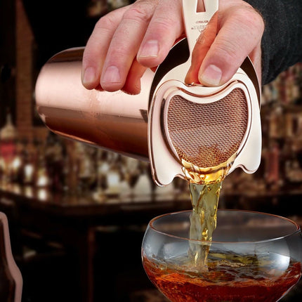 Diamond Lettice Japanese style 3-piece cocktail shaker, copper, 700ml - hospitality
