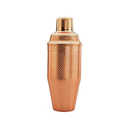 Diamond Lettice Japanese style 3-piece cocktail shaker, copper, 700ml - hospitality