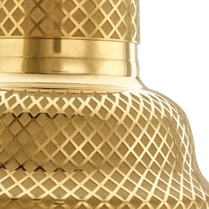 Diamond Lettice Japanese style 3-piece cocktail shaker, gold, 700ml - hospitality