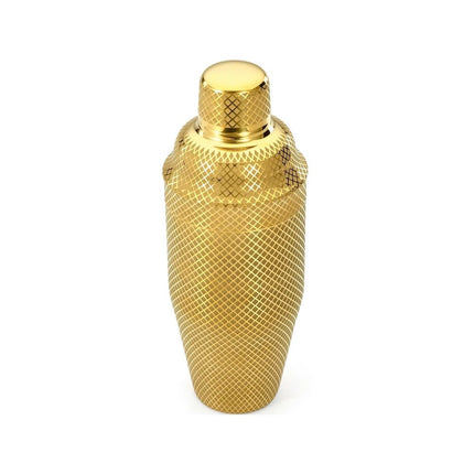 Diamond Lettice Japanese style 3-piece cocktail shaker, gold, 700ml - hospitality