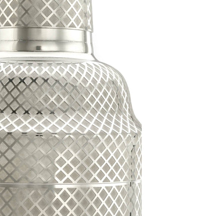 Diamond Lettice Japanese style 3-piece cocktail shaker, stainless steel, 700ml - hospitality