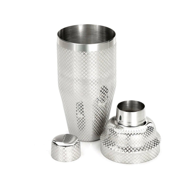 Diamond Lettice Japanese style 3-piece cocktail shaker, stainless steel, 700ml - hospitality