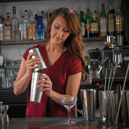 Diamond Lettice Japanese style 3-piece cocktail shaker, stainless steel, 700ml - hospitality