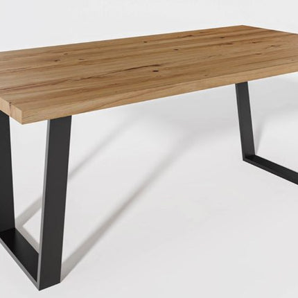 Classic Trapeze solid oak dining table for hotels, restaurants and offices – made to order, logo engraving available