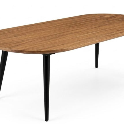 Milo Mid-Century solid oak dining table for hotels, restaurants and offices – made to order, logo engraving available