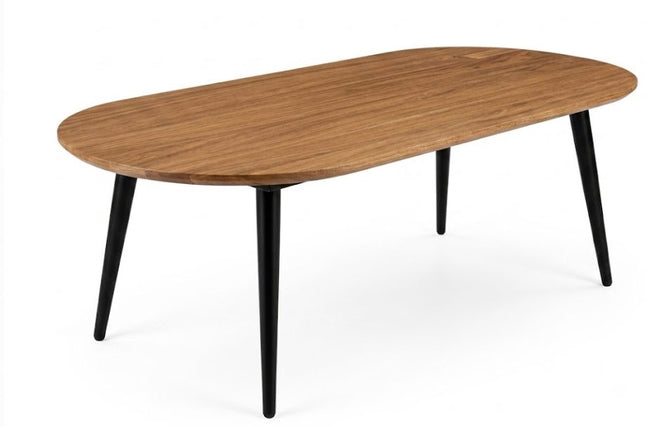 Milo Mid-Century solid oak coffee table for hotels, restaurants and offices – made to order, logo engraving available