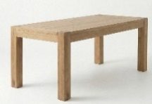 Mono All-Wood solid oak dining table for hotels, restaurants and offices – made to order, logo engraving available