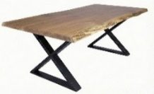 Nature X Live Edge solid oak dining table for hotels, restaurants and offices – made to order, logo engraving available