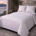 210 TC striped cotton satin / 200x230 cm